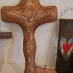 Der Saalfeldner macht auch solche Kunstwerke aus Holz