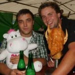 Drei Kramperl mit Nilpferd